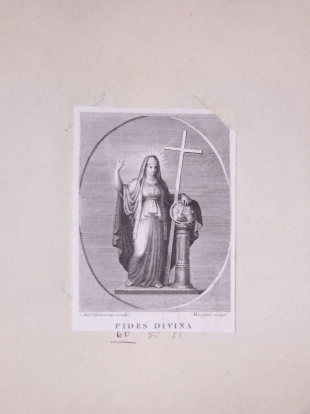 Allegoria della Chiesa Cattolica (stampa) di Canova Antonio, Morghen Raffaello ( 